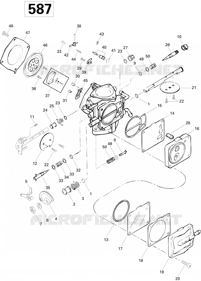 Carburateur SP Sea-Doo Motomarines Sea-Doo SP 5876 1996 SP 5876  SP 5876