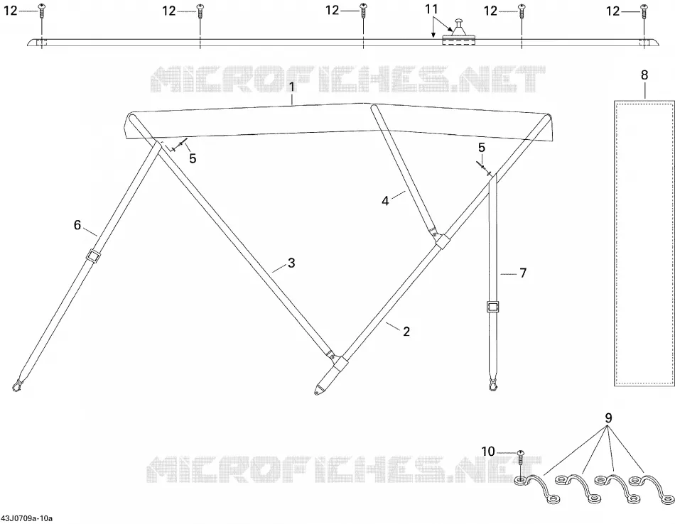 Toit Bimini Sea-Doo Bateaux Sea-Doo 00- Numéros de modèle 2007 00- Numéros de modèle  00- Numéros de modèle