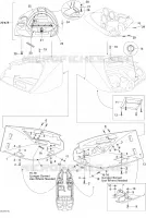 Console Avant Et Boîte À Gants pour Sea-Doo 00- Numéros de modèle de 2007