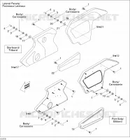 Panneau Latéral pour Sea-Doo 00- Numéros de modèle de 2007