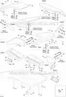Siège 1 pour Sea-Doo 00- Numéros de modèle de 2007