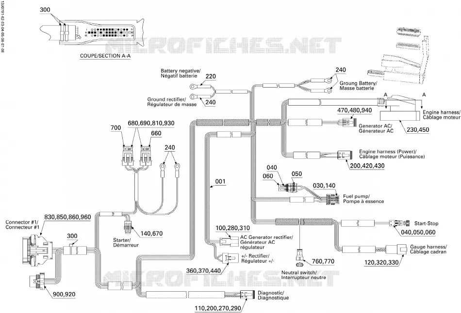 Câblage Électrique Sea-Doo Bateaux Sea-Doo 00- Numéros de modèle 2007 00- Numéros de modèle  00- Numéros de modèle