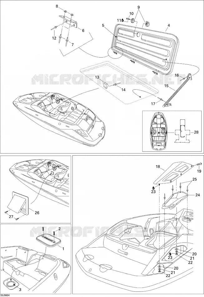 Couvercle Central Et Accessoires Sea-Doo Bateaux Sea-Doo 00- Numéros de modèle Edition 2 2006 00- Numéros de modèle Edition 2  00- Numéros de modèle Edition 2