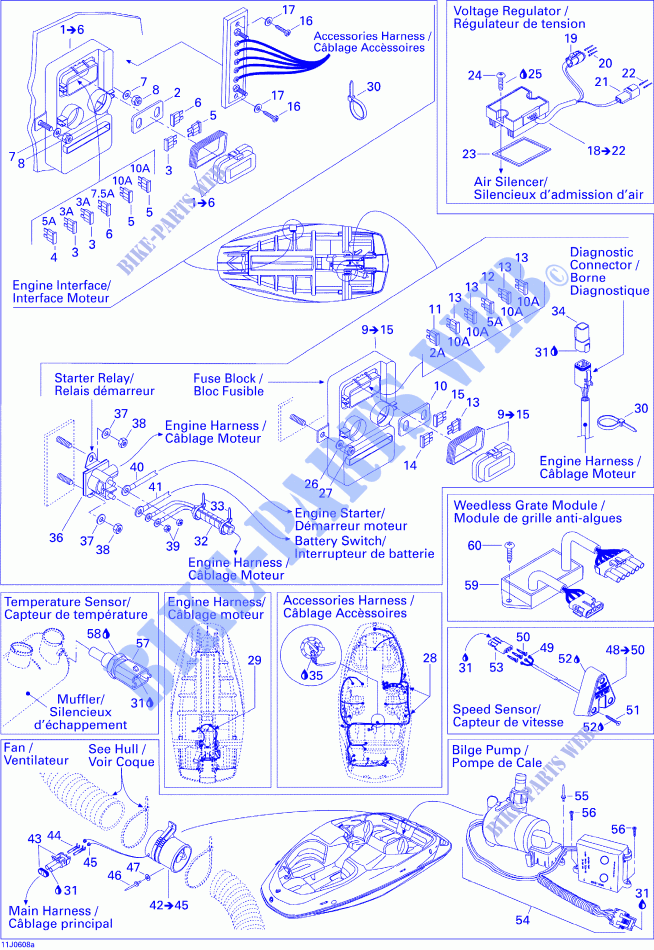 Accessoires Électriques 1 pour Sea-Doo 00- Numéros de modèle Edition 2 de 2006