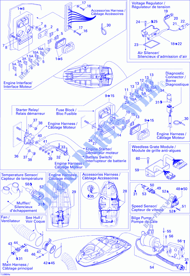 Accessoires Électriques 1 pour Sea-Doo 00- Numéros de modèle Edition 1 de 2006