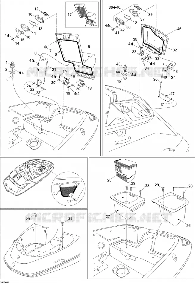 Compartiment de rangement Sea-Doo Bateaux Sea-Doo 00- Numéros de modèle Edition 1 2006 00- Numéros de modèle Edition 1  00- Numéros de modèle Edition 1