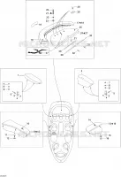Siège (Plate forme et Appui bras) pour Sea-Doo 01- Système Refroidissement de 2004