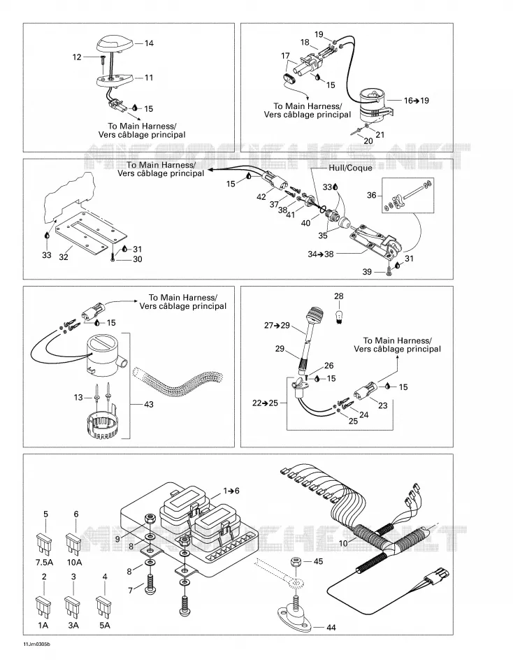 Accessoires Électriques 2 Sea-Doo Bateaux Sea-Doo 01- Système De Refroidissement 2003 01- Système De Refroidissement  01- Système De Refroidissement