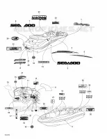 Décalques pour Sea-Doo 01- Système De Refroidissement de 2002