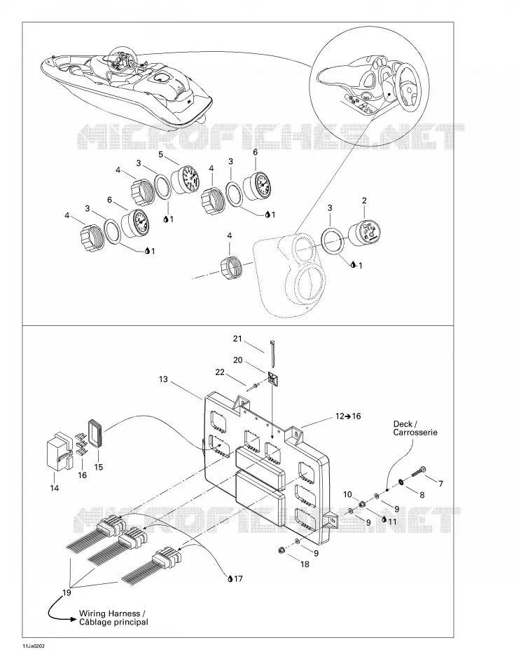 Accessoires Électriques 1 Sea-Doo Bateaux Sea-Doo 01- Système De Refroidissement 2002 01- Système De Refroidissement  01- Système De Refroidissement