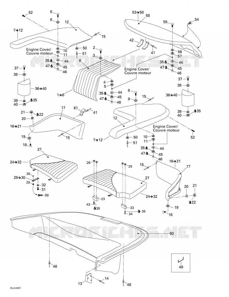 Siège Arrière Sea-Doo Bateaux Sea-Doo 01- Système De Refroidissement 2002 01- Système De Refroidissement  01- Système De Refroidissement