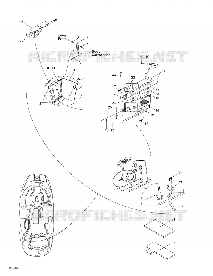 Compartiment De Rangement Sea-Doo Bateaux Sea-Doo 01- Système De Refroidissement 2000 01- Système De Refroidissement  01- Système De Refroidissement