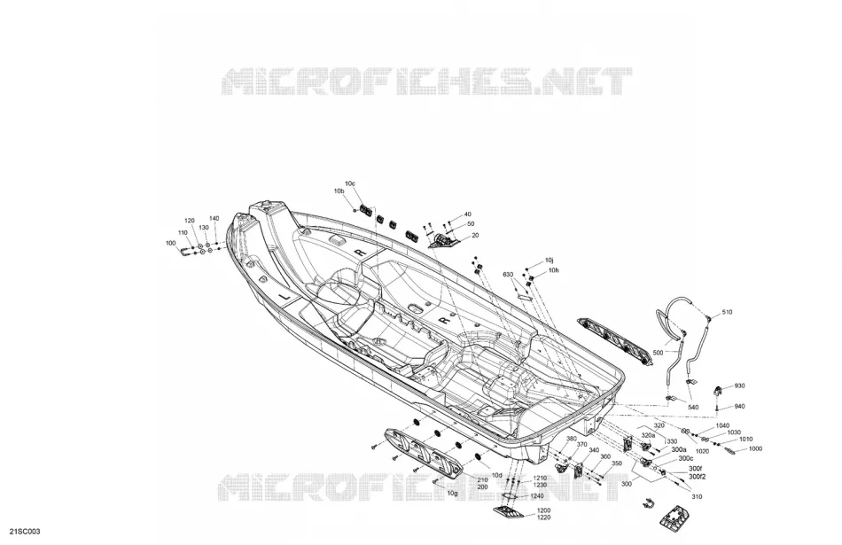 HULL BODY Sea-Doo Motomarines Sea-Doo GTX 170 2023 GTX 170  GTX 170