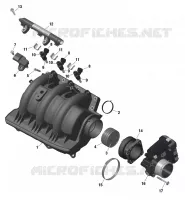 01  ROTAX   Air Intake Manifold And Throttle Body pour Sea-Doo SPARK TRIXX 2UP de 2023