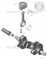 01  ROTAX   Crankshaft and Pistons pour Sea-Doo SPARK TRIXX 2UP de 2023