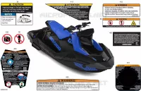 07  Body   Warning Decals pour Sea-Doo SPARK TRIXX 2UP de 2023