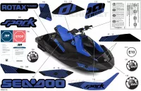 BODY   DECALS pour Sea-Doo SPARK TRIXX 2UP de 2023