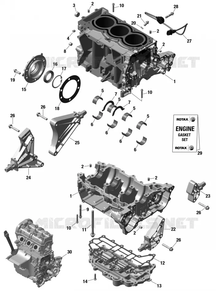 ROTAX - CRANKCASE Sea-Doo Motomarines Sea-Doo SPARK TRIXX 2UP 2023 SPARK TRIXX 2UP  SPARK TRIXX 2UP