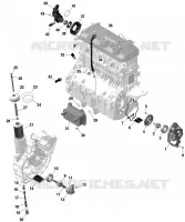 01  ROTAX   Lubrification du Moteur pour Sea-Doo GTI 130 de 2022