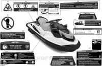 AUTOCOLLANTS AVERTISSEMENTS pour Sea-Doo GTI 130 de 2022