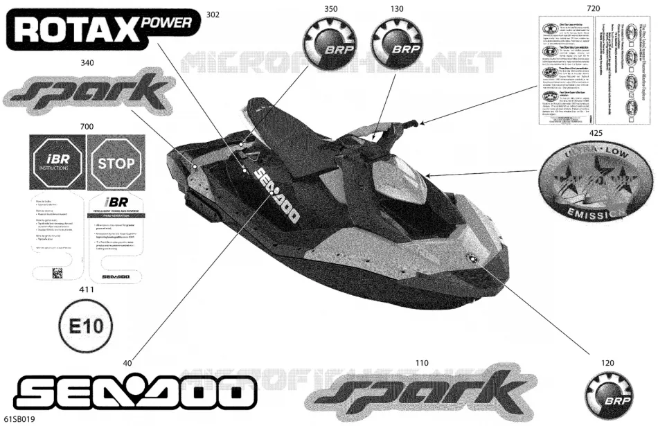 AUTOCOLLANTS Sea-Doo Motomarines Sea-Doo SPARK 900 HO ACE 2022 SPARK 900 HO ACE  SPARK 900 HO ACE